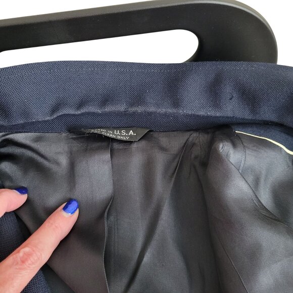 Cartier Jack Lang Tailored Blazer Jacket Mens Size 41R Navy Blue Classic - Picture 7 of 10